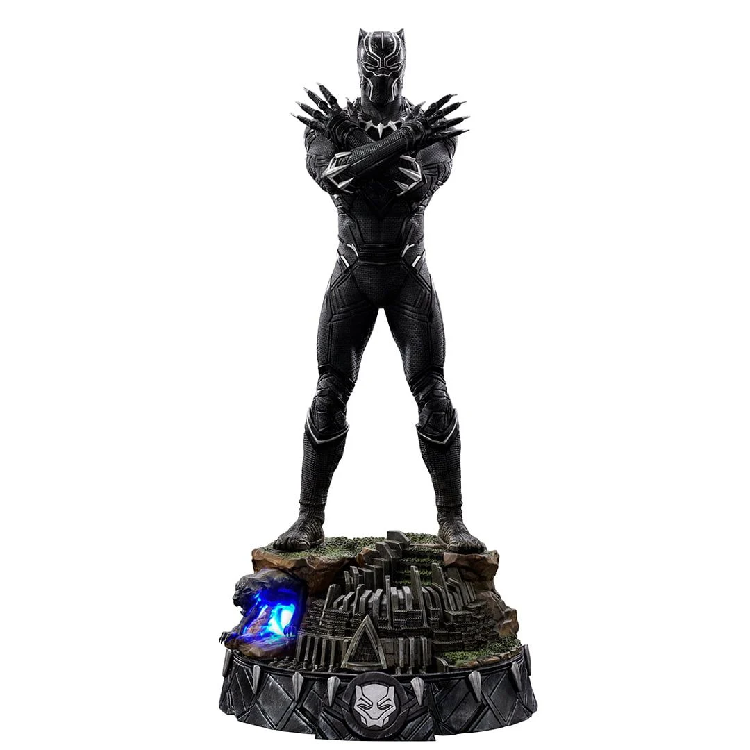 BLACK PANTHER MOSTRANDO SU SALUDO WAKANDA FORREVER IRON STUDIOS 11.02 PULGADAS