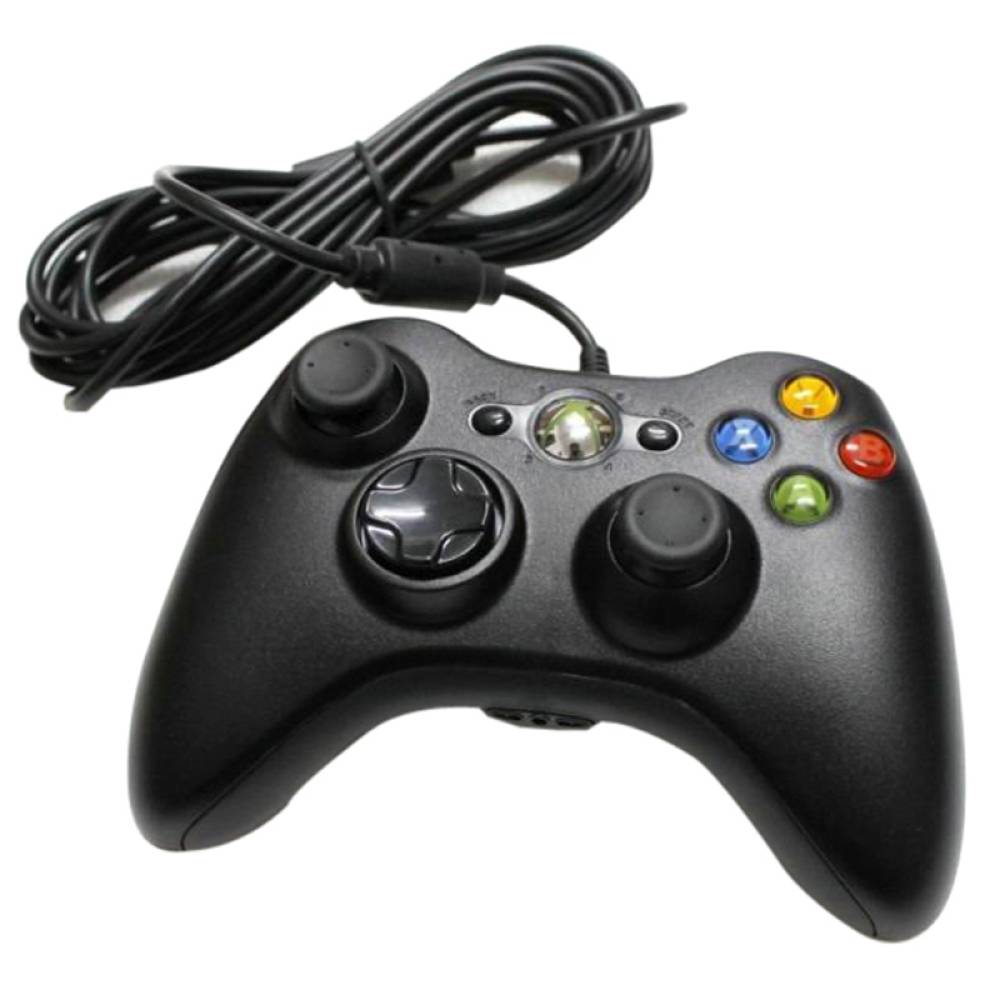 CONTROL XBOX 360 ALAMBRICO (NEGRO)