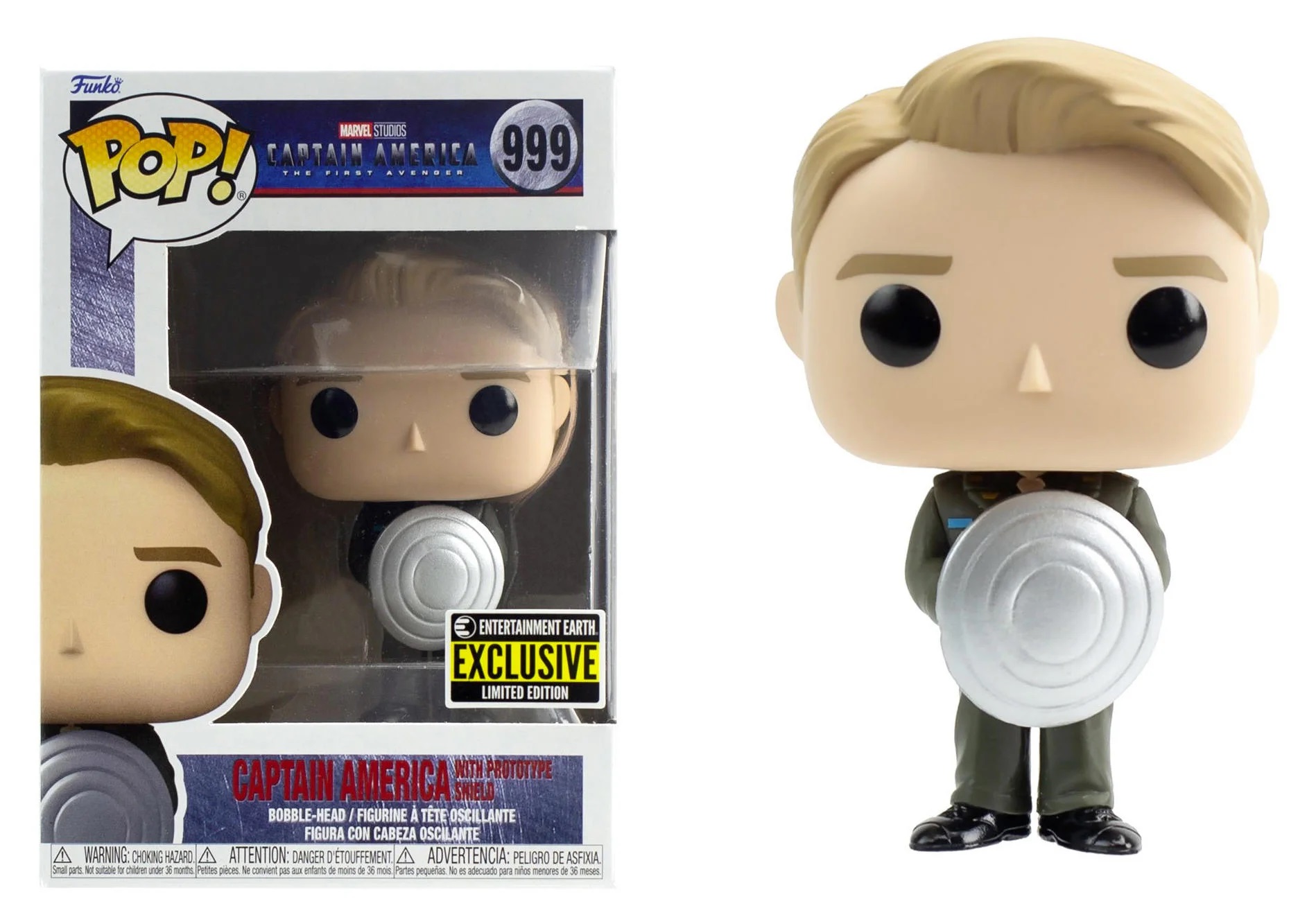 CAPTAIN AMERICA WITH PROTOTYPE SHIELD FUNKO 999 3.54 PULGADAS