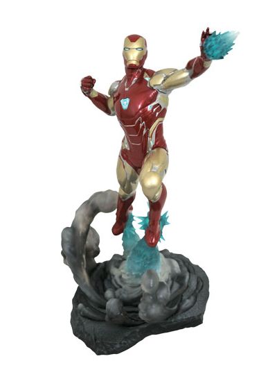 IRON MAN LANZANDO RAYOS AZULES AVENGERS ENDGAME DIAMOND SELECT TOYS 9 PULGADAS