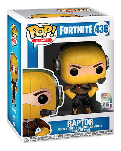 RAPTOR FORTNITE FUNKO 436 3.94 PULGADAS