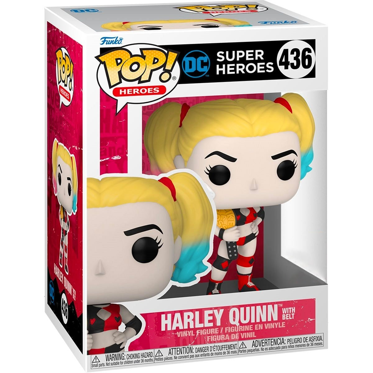 HARLEY QUINN CON CINTURON DC FUNKO 436 3.75 PULGADAS
