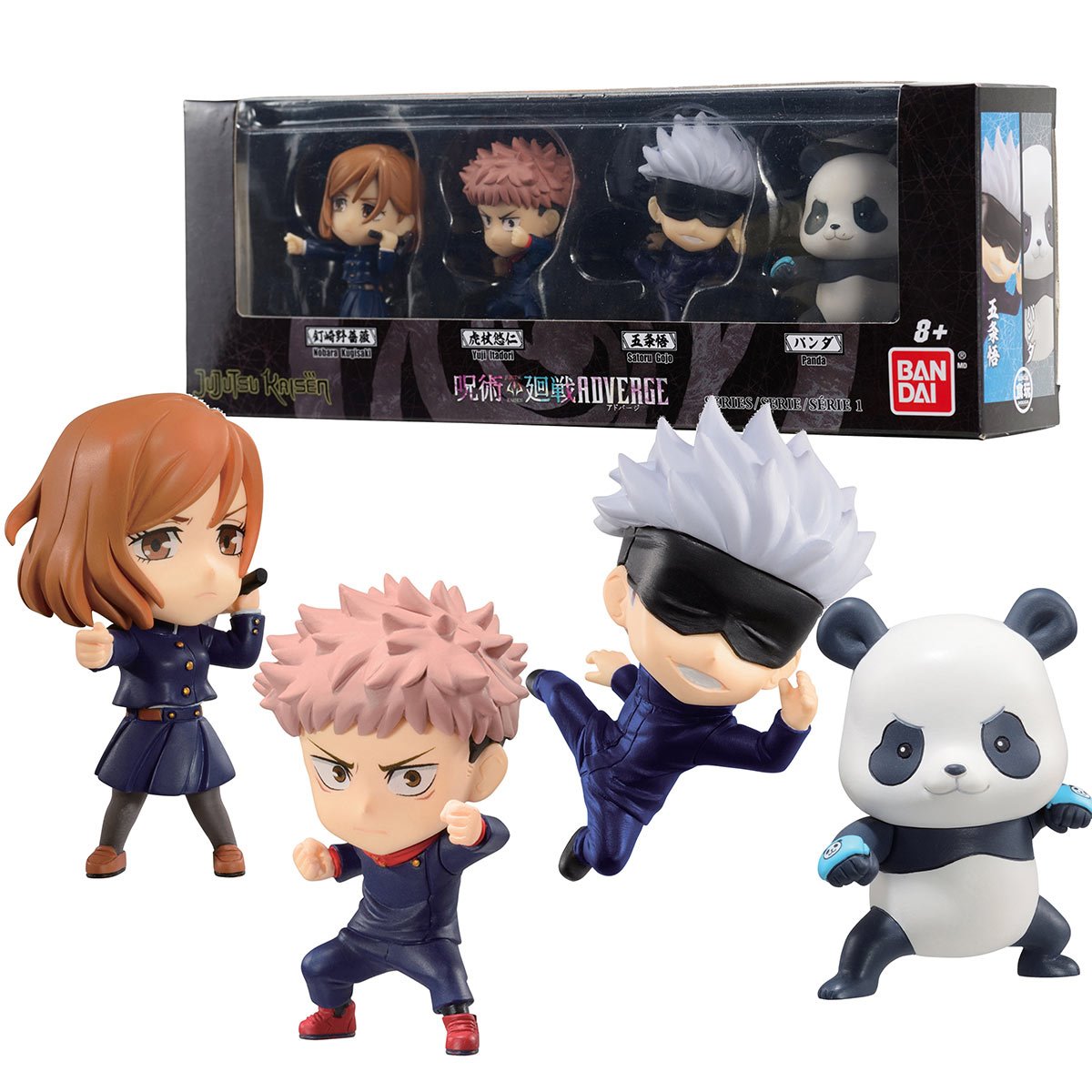 SET DE MINIFIGURAS JUJUTSU KAISEN CON PANDA BANDAI 3.54 PULGADAS