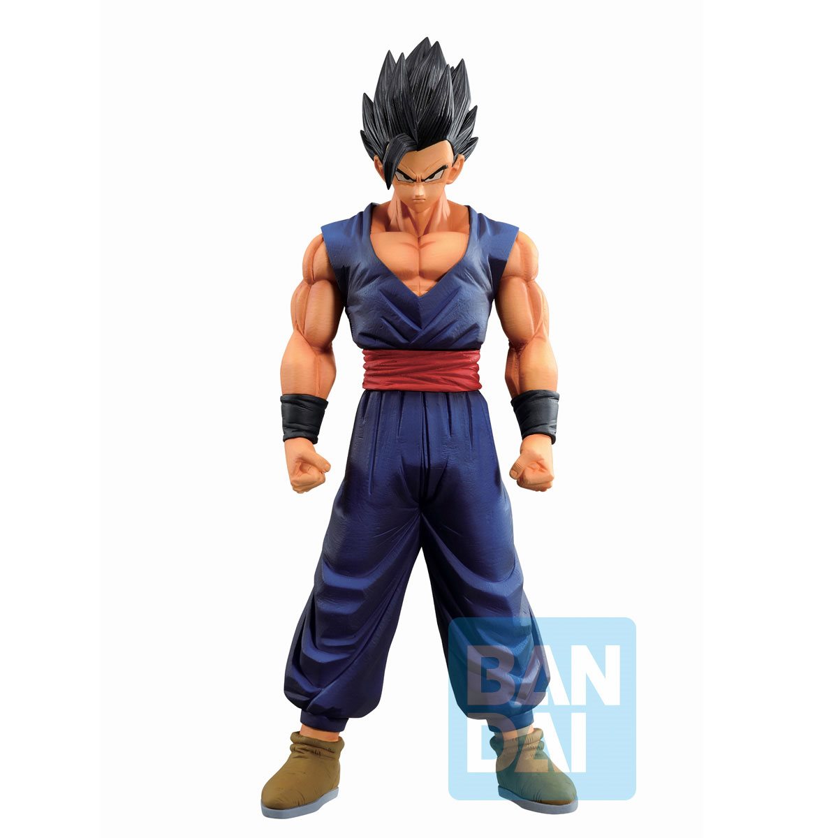 GOHAN CON PUÑOS CERRADOS HACIA ABAJO PELO NEG DRAGON BALL SUPER BANDAI 11.8 PULGADAS