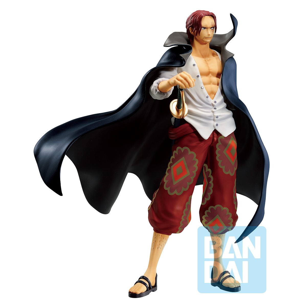 SHANKS CON CAPA NEGRA ONE PIECE BANDAI 6.7 PULGADAS